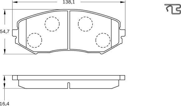 BOSCH 0 986 BB0 397 - Bremžu uzliku kompl., Disku bremzes ps1.lv