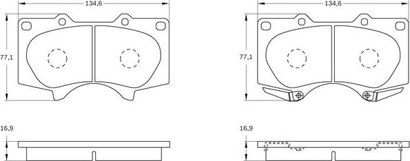 BOSCH 0 986 BB0 327 - Bremžu uzliku kompl., Disku bremzes ps1.lv