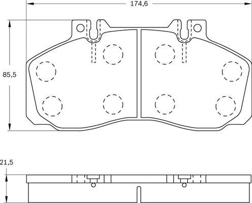 BOSCH 0 986 BB0 282 - Bremžu uzliku kompl., Disku bremzes ps1.lv