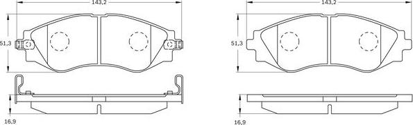 BOSCH 0 986 BB0 221 - Bremžu uzliku kompl., Disku bremzes ps1.lv