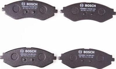 BOSCH 0 986 BB0 749 - Bremžu uzliku kompl., Disku bremzes ps1.lv