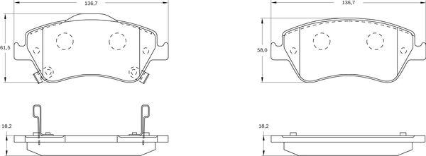 BOSCH 0 986 BB0 776 - Bremžu uzliku kompl., Disku bremzes ps1.lv