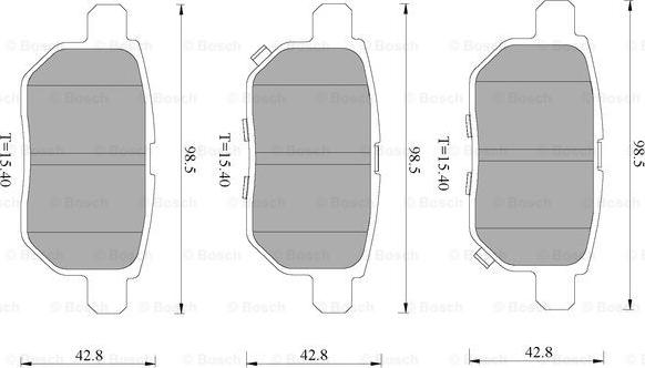 BOSCH 0 986 T11 165 - Bremžu uzliku kompl., Disku bremzes ps1.lv