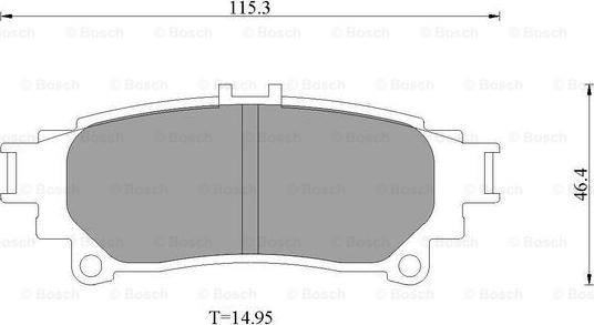 BOSCH 0 986 T11 122 - Bremžu uzliku kompl., Disku bremzes ps1.lv