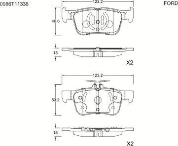 BOSCH 0 986 T11 338 - Bremžu uzliku kompl., Disku bremzes ps1.lv