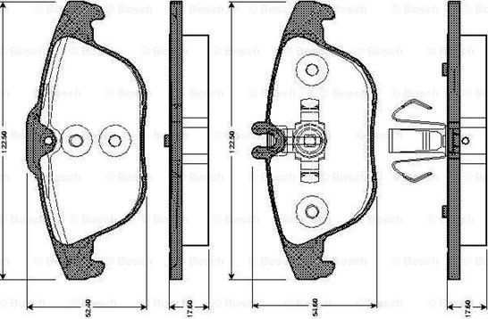 BOSCH 0 986 TB3 049 - Bremžu uzliku kompl., Disku bremzes ps1.lv