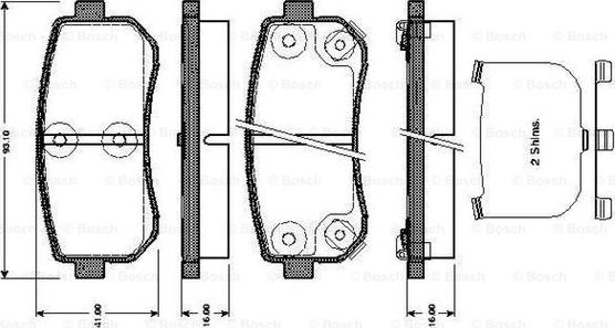 BOSCH 0 986 TB3 044 - Bremžu uzliku kompl., Disku bremzes ps1.lv