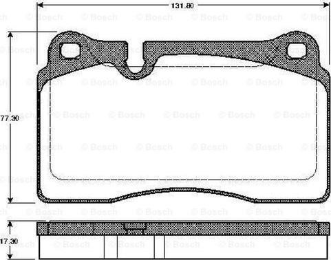 BOSCH 0 986 TB3 046 - Bremžu uzliku kompl., Disku bremzes ps1.lv