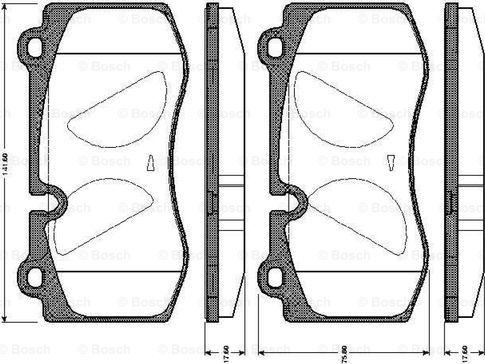 BOSCH 0 986 TB3 050 - Bremžu uzliku kompl., Disku bremzes ps1.lv