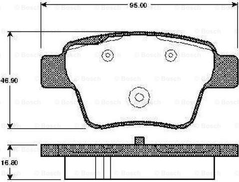 BOSCH 0 986 TB3 058 - Bremžu uzliku kompl., Disku bremzes ps1.lv