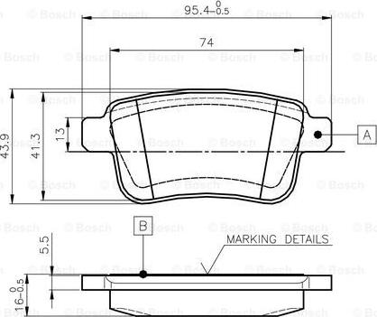 BOSCH 0 986 TB3 063 - Bremžu uzliku kompl., Disku bremzes ps1.lv