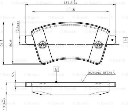 BOSCH 0 986 TB3 062 - Bremžu uzliku kompl., Disku bremzes ps1.lv