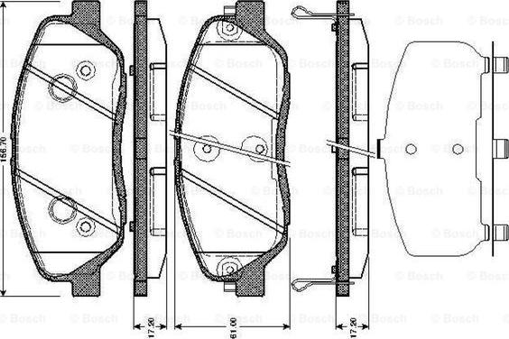 BOSCH 0 986 TB3 002 - Bremžu uzliku kompl., Disku bremzes ps1.lv