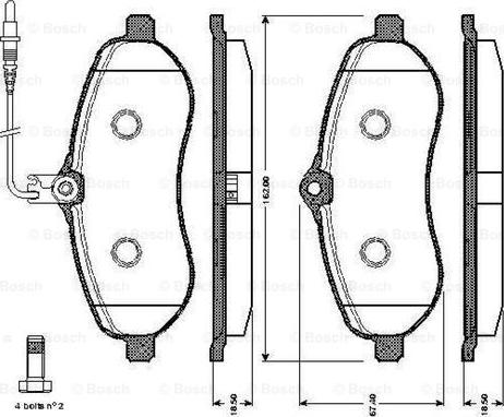 BOSCH 0 986 TB3 015 - Bremžu uzliku kompl., Disku bremzes ps1.lv