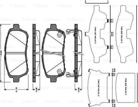 BOSCH 0 986 TB3 010 - Bremžu uzliku kompl., Disku bremzes ps1.lv