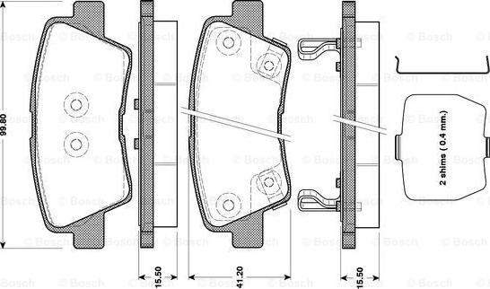 BOSCH 0 986 TB3 089 - Bremžu uzliku kompl., Disku bremzes ps1.lv