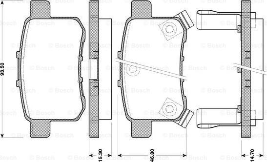 BOSCH 0 986 TB3 085 - Bremžu uzliku kompl., Disku bremzes ps1.lv