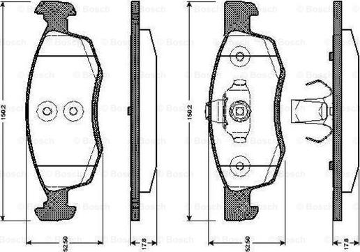 BOSCH 0 986 TB3 038 - Bremžu uzliku kompl., Disku bremzes ps1.lv