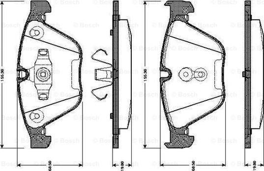 BOSCH 0 986 TB3 033 - Bremžu uzliku kompl., Disku bremzes ps1.lv