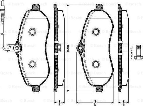 BOSCH 0 986 TB3 037 - Bremžu uzliku kompl., Disku bremzes ps1.lv