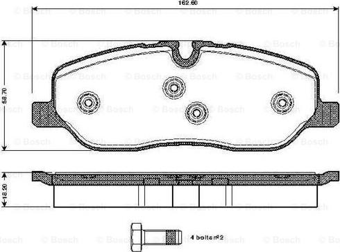 BOSCH 0 986 TB3 022 - Bremžu uzliku kompl., Disku bremzes ps1.lv