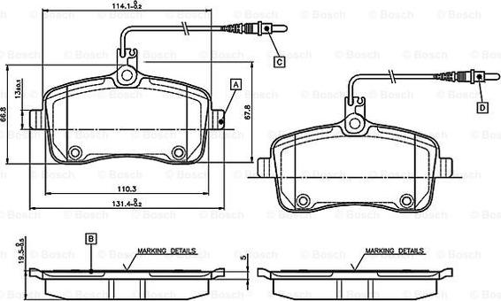 BOSCH 0 986 TB3 076 - Bremžu uzliku kompl., Disku bremzes ps1.lv