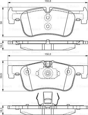 BOSCH 0 986 TB3 157 - Bremžu uzliku kompl., Disku bremzes ps1.lv