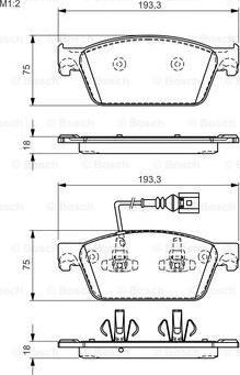 BOSCH 0 986 TB3 163 - Bremžu uzliku kompl., Disku bremzes ps1.lv