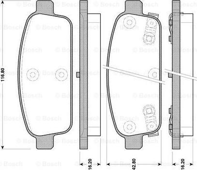 BOSCH 0 986 TB3 105 - Bremžu uzliku kompl., Disku bremzes ps1.lv