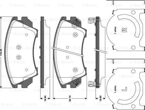 BOSCH 0 986 TB3 107 - Bremžu uzliku kompl., Disku bremzes ps1.lv