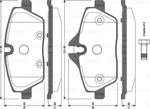 BOSCH 0 986 TB3 112 - Bremžu uzliku kompl., Disku bremzes ps1.lv