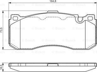 BOSCH 0 986 TB3 181 - Bremžu uzliku kompl., Disku bremzes ps1.lv