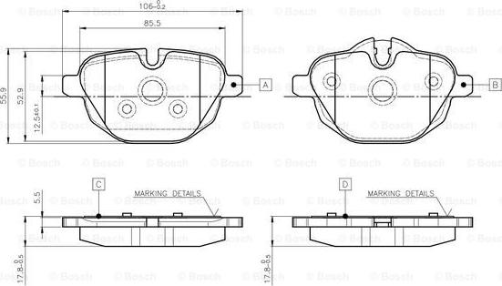 BOSCH 0 986 TB3 139 - Bremžu uzliku kompl., Disku bremzes ps1.lv