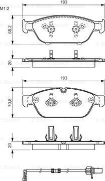 BOSCH 0 986 TB3 178 - Bremžu uzliku kompl., Disku bremzes ps1.lv