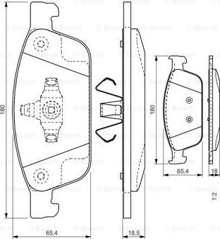 BOSCH 0 986 TB3 207 - Bremžu uzliku kompl., Disku bremzes ps1.lv