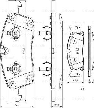 BOSCH 0 986 TB3 215 - Bremžu uzliku kompl., Disku bremzes ps1.lv