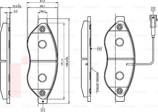 BOSCH 0 986 TB2 944 - Bremžu uzliku kompl., Disku bremzes ps1.lv