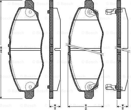 BOSCH 0 986 TB2 943 - Bremžu uzliku kompl., Disku bremzes ps1.lv