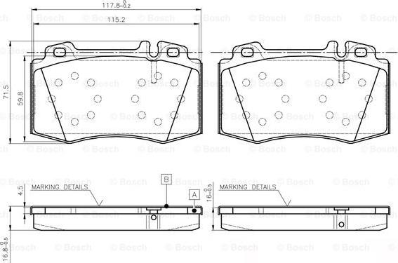 BOSCH 0 986 TB2 958 - Bremžu uzliku kompl., Disku bremzes ps1.lv