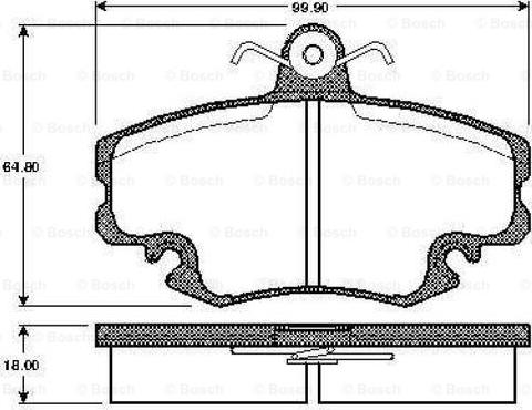 BOSCH 0 986 TB2 953 - Bremžu uzliku kompl., Disku bremzes ps1.lv