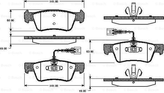 BOSCH 0 986 TB2 968 - Bremžu uzliku kompl., Disku bremzes ps1.lv