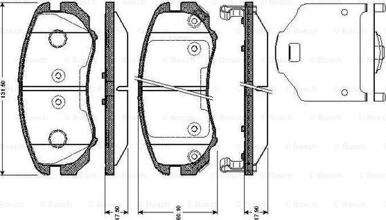 BOSCH 0 986 TB2 962 - Bremžu uzliku kompl., Disku bremzes ps1.lv