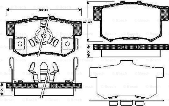 BOSCH 0 986 TB2 985 - Bremžu uzliku kompl., Disku bremzes ps1.lv