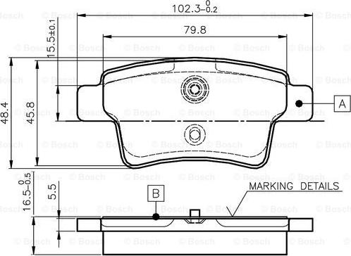 BOSCH 0 986 TB2 980 - Bremžu uzliku kompl., Disku bremzes ps1.lv