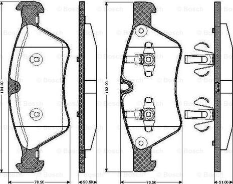 BOSCH 0 986 TB2 928 - Bremžu uzliku kompl., Disku bremzes ps1.lv