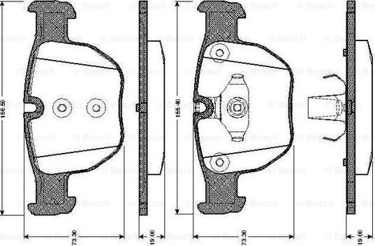 BOSCH 0 986 TB2 444 - Bremžu uzliku kompl., Disku bremzes ps1.lv