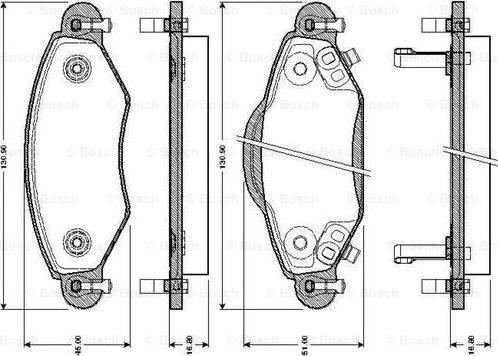 BOSCH 0 986 TB2 443 - Bremžu uzliku kompl., Disku bremzes ps1.lv