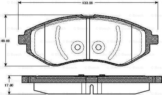 BOSCH 0 986 TB2 447 - Bremžu uzliku kompl., Disku bremzes ps1.lv