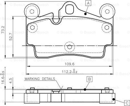 BOSCH 0 986 TB2 456 - Bremžu uzliku kompl., Disku bremzes ps1.lv