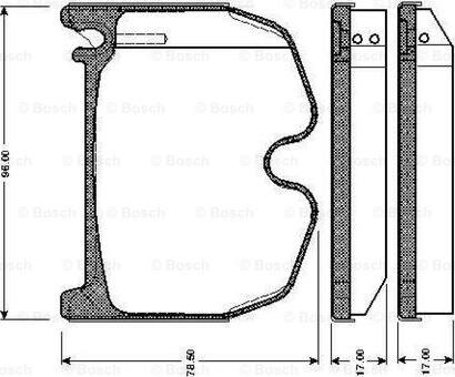 BOSCH 0 986 TB2 452 - Bremžu uzliku kompl., Disku bremzes ps1.lv